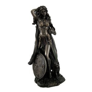 Norse Goddess Freya Antique Bronze Finish Statue